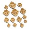 Occupation Detective Private Investigator Icon Mini Wood Shape Charms Jewelry DIY Craft